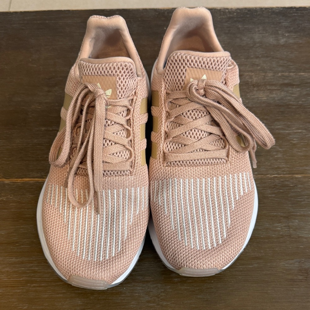 Adidas Women's Blush and Gold Sneakers